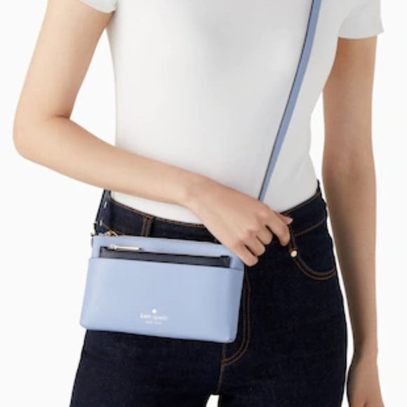 Kate Spade Candied Flower Blue Sadie Crossbody Set - Picture 2 of 11